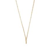 Initial I Satellite Chain Neck - Pale Gold