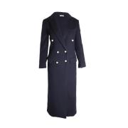 Pre-owned Marineblå ull Celine Coat