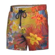 Oransje Boss Black Piranha Floral Print Badeshorts Shorts