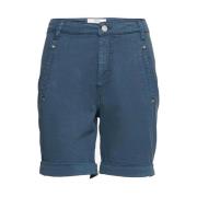 Denim Shorts, Høy i livet, Slim Fit