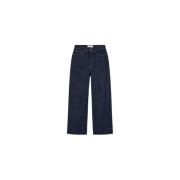 Løstsittende Mørk Denim Jeans