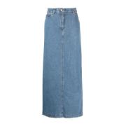 Denim Maxi Skjørt