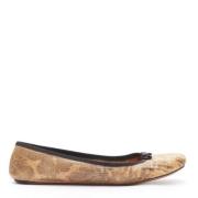 Pre-owned Brunt skinn Alaïa Flats