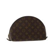 Pre-owned Brunt lerret Louis Vuitton kosmetisk veske