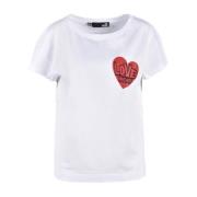 Hvit T-skjorte fra Love Moschino Collection