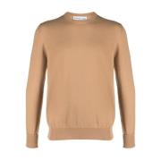 Beige Cashmere Creweck Sweater