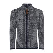 Jacquard Glidelås Cardigan