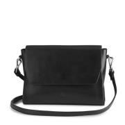 Antikk Svart Crossbody Veske med Justerbar Stropp