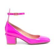 Fuchsia Patentlær Pumps