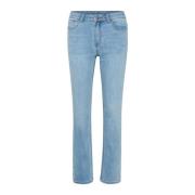 Smart Straight Leg Jeans med Mid-Rise Liv og Klassiske Lommer