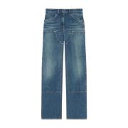 Blå Jeans med Glidelåslukking og Lommer