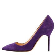 Pre-owned Lilla semsket skinn Manolo Blahnik haeler