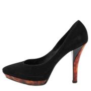 Pre-owned Svarte semsket skinn Casadei haeler