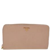 Pre-owned Beige Leather Prada lommebok