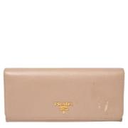 Pre-owned Beige Leather Prada lommebok