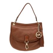 Pre-owned Brunt skinn Michael Kors veske