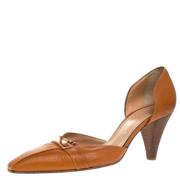 Pre-owned Brune Casadei-haeler i skinn