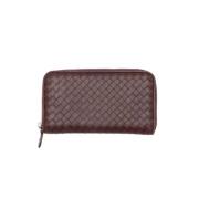 Pre-owned Burgunder skinn Bottega Veneta lommebok