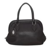 Pre-owned Brunt skinn Fendi veske