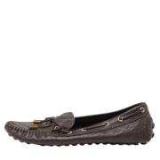 Pre-owned Brunt skinn Louis Vuitton Flats