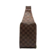 Pre-owned Brunt lerret Louis Vuitton Crossbody veske