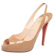 Pre-owned Beige Laer Christian Louboutin Sandaler