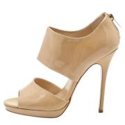 Pre-owned Beige Leather Jimmy Choo Sandaler