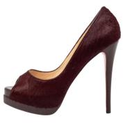 Pre-owned Burgunder stoff Christian Louboutin haeler