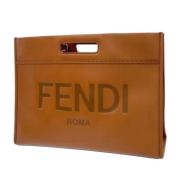 Pre-owned Brunt skinn Fendi Tote