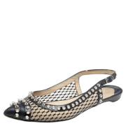 Pre-owned Svart Mesh Christian Louboutin Sandaler