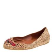 Pre-owned Beige skinn Oscar de la Renta Flats