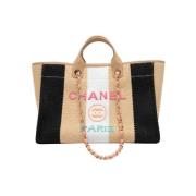 Pre-owned Beige Canvas Chanel Tote