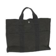 Pre-owned Svart lerret Hermes Tote