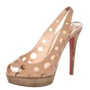 Pre-owned Beige Laer Christian Louboutin Sandaler