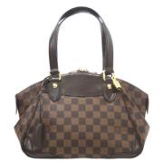 Pre-owned Brunt lerret Louis Vuitton Verona