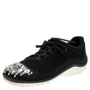 Pre-owned Black Mesh Miu Miu joggesko