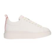 Chunky Skinn Sneaker - Hvit/Rose