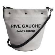 Pre-owned Hvitt lerret Yves Saint Laurent Crossbody Bag