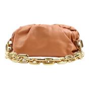 Pre-owned Brunt skinn Bottega Veneta skulderveske