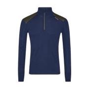 Blå Half Zip Baselayer Genser