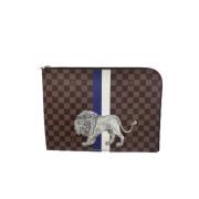 Pre-owned Brunt lerret Louis Vuitton Lexington Clutch