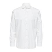 Klassisk Hvit Knapp-opp Skjorte