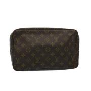 Pre-owned Brunbelagt lerret Louis Vuitton Trousse Toilette