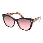 Nora Sunglasses Black Havana/Light Brown Shaded