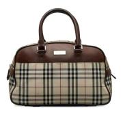 Pre-owned Brunt lerret Burberry veske