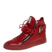 Pre-owned Rodt skinn Giuseppe Zanotti joggesko