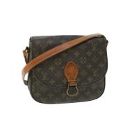 Pre-owned Brunt lerret Louis Vuitton Saint Cloud