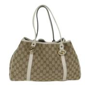 Pre-owned Beige Canvas Gucci Tote