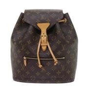 Pre-owned Brunt lerret Louis Vuitton Montsouris