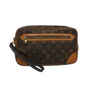 Pre-owned Brunbelagt lerret Louis Vuitton Marly Dragonne